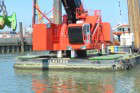 Barge mounted E-Crane, undercarriages